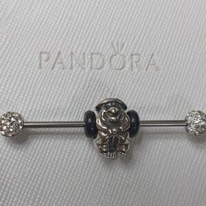 Pandora Vintage 2008 Silver Witch On A Broom Charm